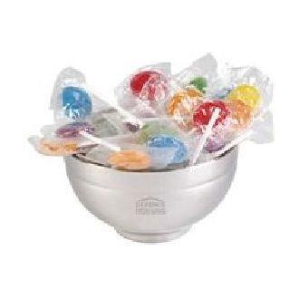 Lollipops In Stainless Steel Bowl