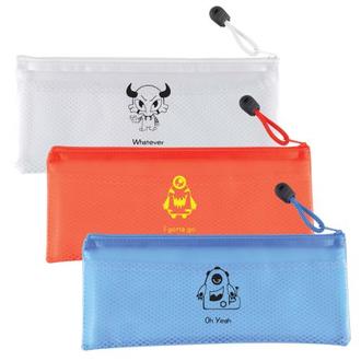 Pencil Case/Organiser with Zipper and Mesh Divider