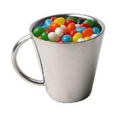 Assorted Colour Jelly Beans In Stainless Steel Coffee Mug