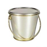 Silver Tin Bucket With Lid