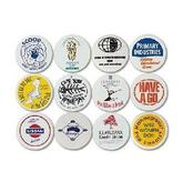 White Plastic Button Badge