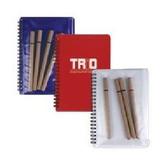 Notepad With PVC Stationery Pouch & Recycled Cardboard Pens