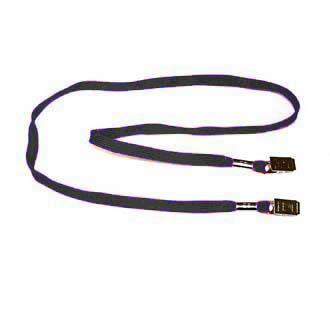 10mm Leo Plain Lanyard with Double Alligators/ Hooks / Carabineers