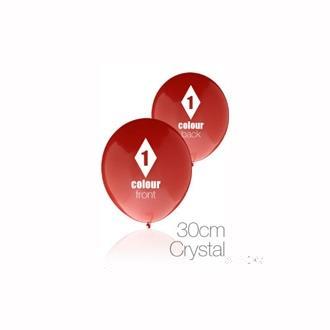 Crystal 30cm Printed Balloons – 1 ink colour front and back