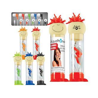 Mop top Earbuds in Clear Tube