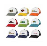 Skynet 5 Panel Mesh Cap - White Front
