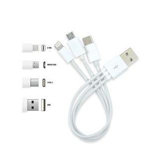 3 in 1 Combo USB Cable - Micro, 8 Pin, Type C