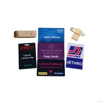 Premium Quality Cards printed with Name - with Clip and Pin