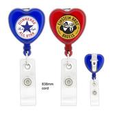 Heart-Shaped Retractable Badge Holder