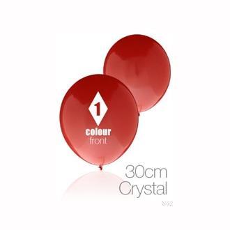 Crystal 30cm Custom Printed Balloons – 1 ink colour front