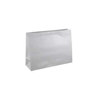 White Gloss Laminated Bag Small Boutique