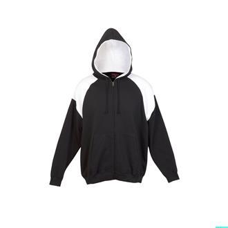 Contrast Fleece Hoodie with Zip Through - Adults