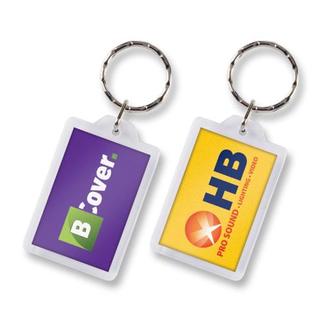 Rectangular Lens Key Ring