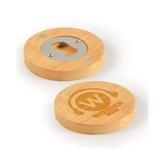 Discus Bamboo Bottle Opener Coaster