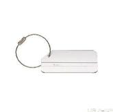 Brushed Aluminium Luggage Tag/Wire Strap - Silver