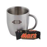 Mini Mars Bars In Stainless Steel Curved Mug