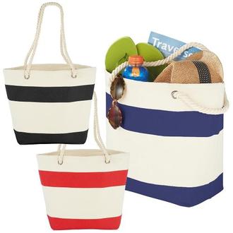 Capri Stripes Cotton Shopper Tote