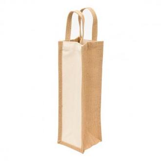 Eco Jute 1 Bottle Wine Bag