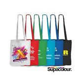 Coloured Cotton Double Long Handle Conference Bag - 140gsm