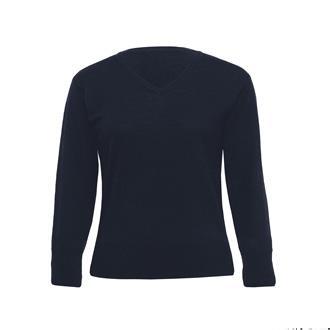 Merino Detailed Vee Pullover - Womens