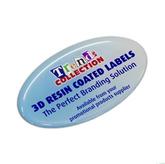 Resin Coated Label 74mm x 43mm Oval
