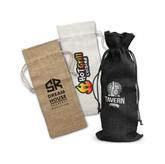 Jute Wine Drawstring Bag