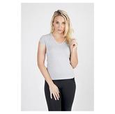 100% combed cotton ladies V neck tee