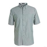 S/S Cotton Chambray Shirt Green Stitch