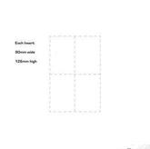 Insert 90mm x 126mm White Pack of 50 - 4 Per Page 50 Sheets Per Pack