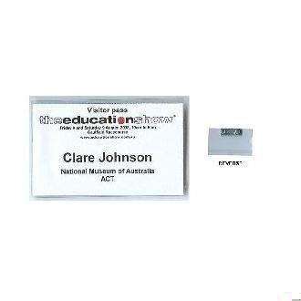 Business Card Size Rigid Badge Holder with magnet on reverse - Fully Produced