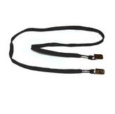 Black - 10mm Lanyard with Double Alligator Clip