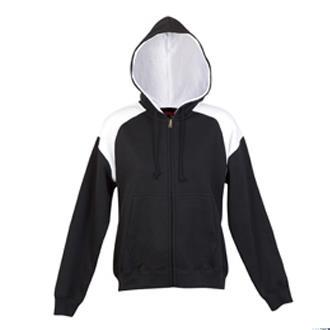 Contrast Fleece Hoodie with Zip Through - Junior/Ladies