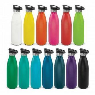 Mirage Powder Coated Vacuum Bottle - Push Button Lid