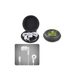 Earbud / Headphone Set in Round EVA Zippered Case