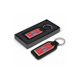 Baron Rectangular Leather Key Ring