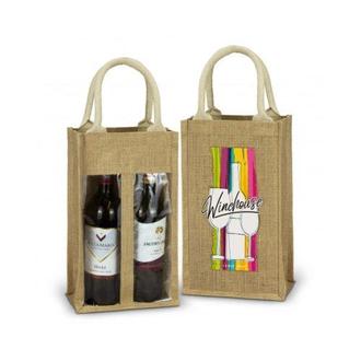 Serena Jute Double Wine Carrier