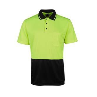 Hi Vis Jacquard Non Cuff Polo