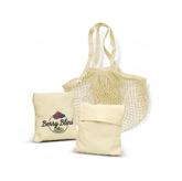 Cotton Mesh Foldaway Tote Bag