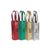 Metallic Single Bottle Wine Tote