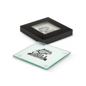 Venice Glass Coaster Set of 2 - Square