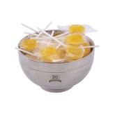 Corporate Colour Lollipops in Stainless Steel Bowl
